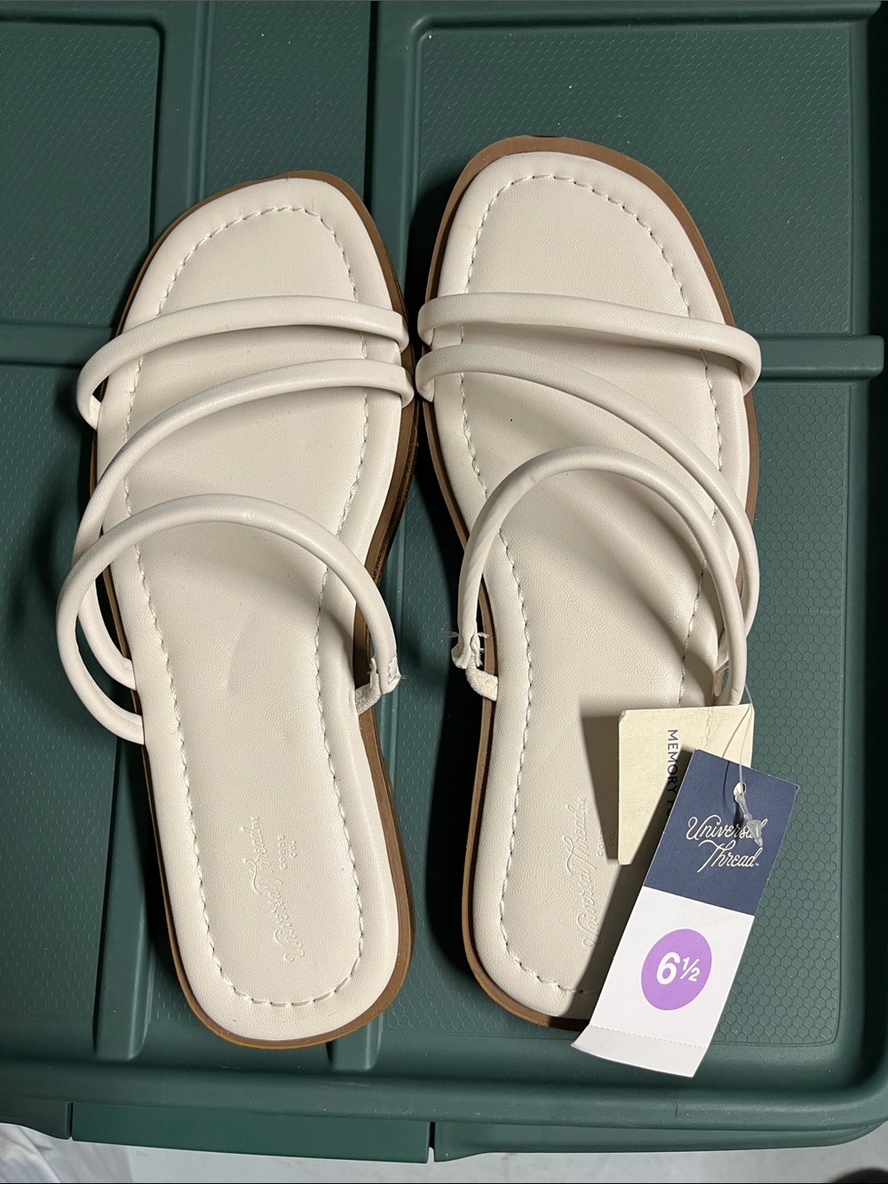 Universal Thread Cream Multi-Strap Slide Sandals